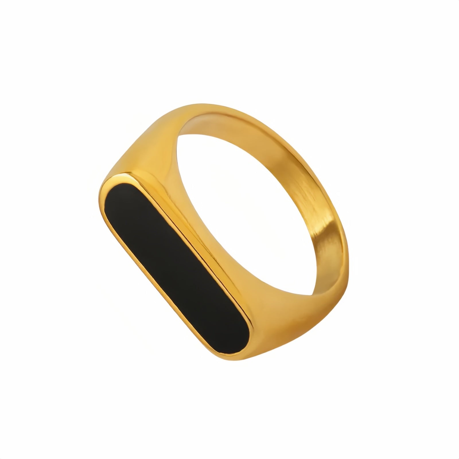 Anello Geometrico Smaltato Francese