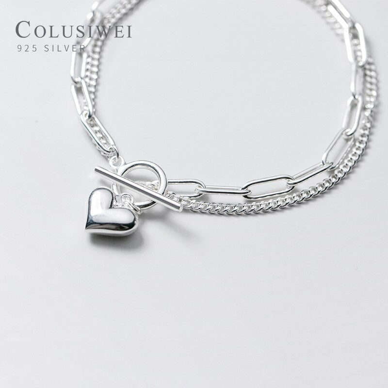 Bracciale Doppio Strato in Argento Sterling 925