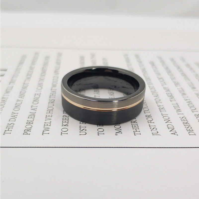 Anello in Tungsteno Nobiliare – Eleganza Minimalista Unisex