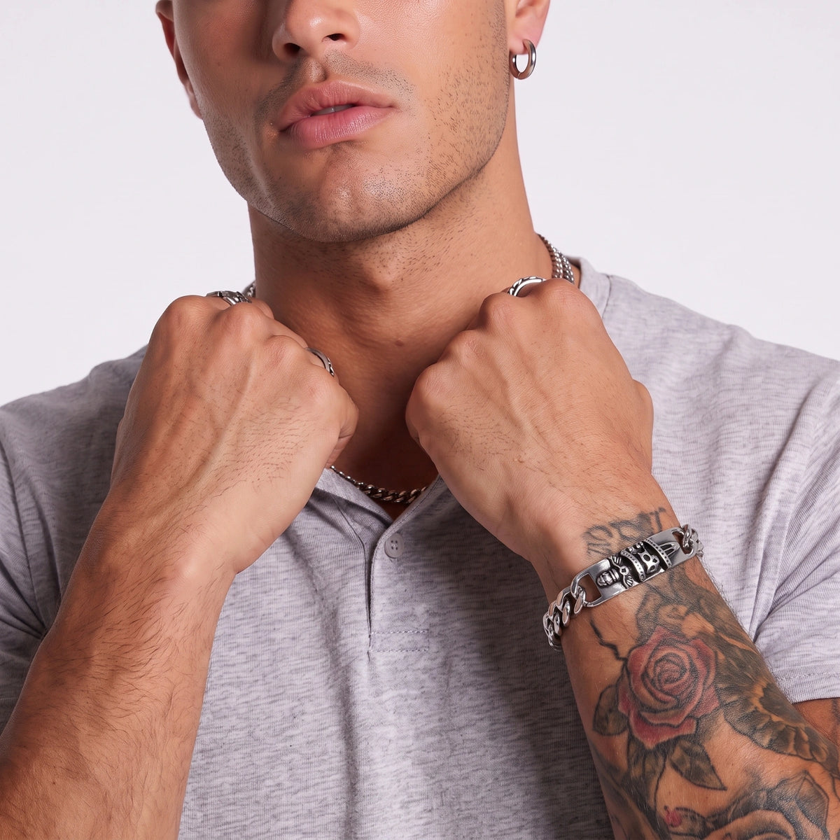 Skull Crown Chain Bracelet