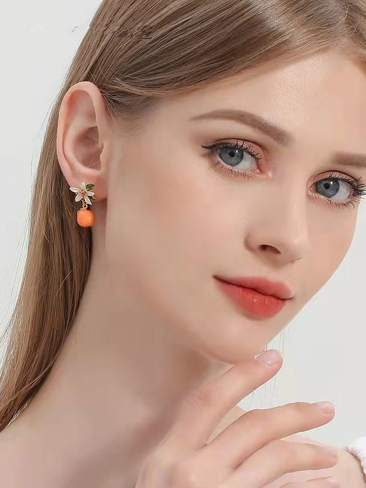 Orecchini Agrumi e Gardenia da Donna in Stile Estivo