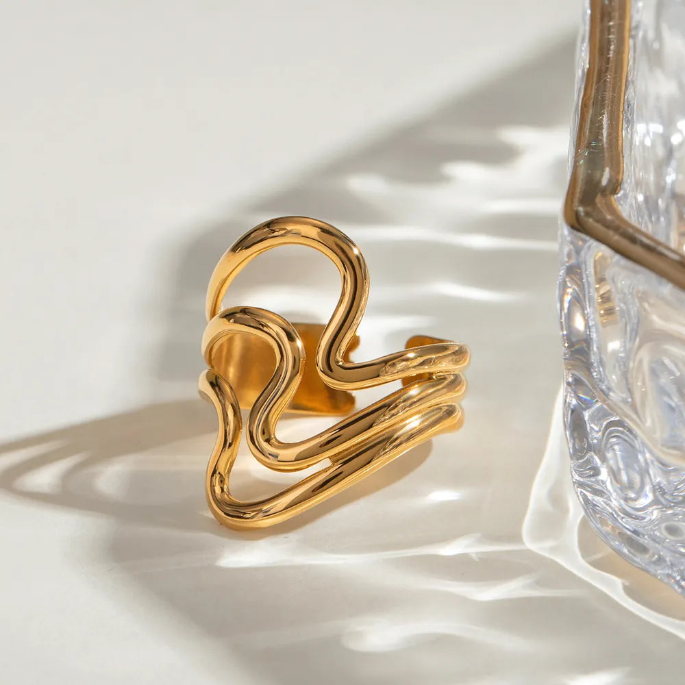 Anello Corrugato Aperto - Scultura Modulare per Dita