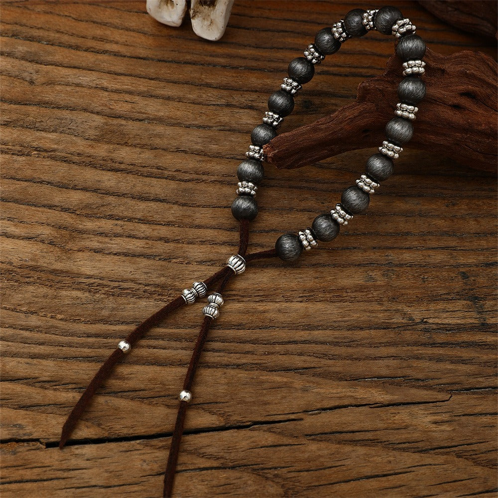 Bracciale in Pelle Stile Etnico Cowboy