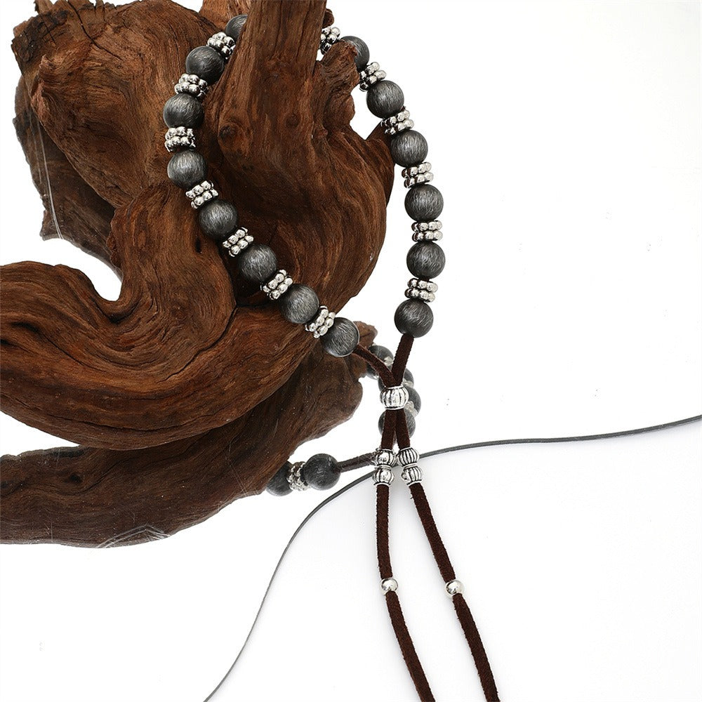 Bracciale in Pelle Stile Etnico Cowboy