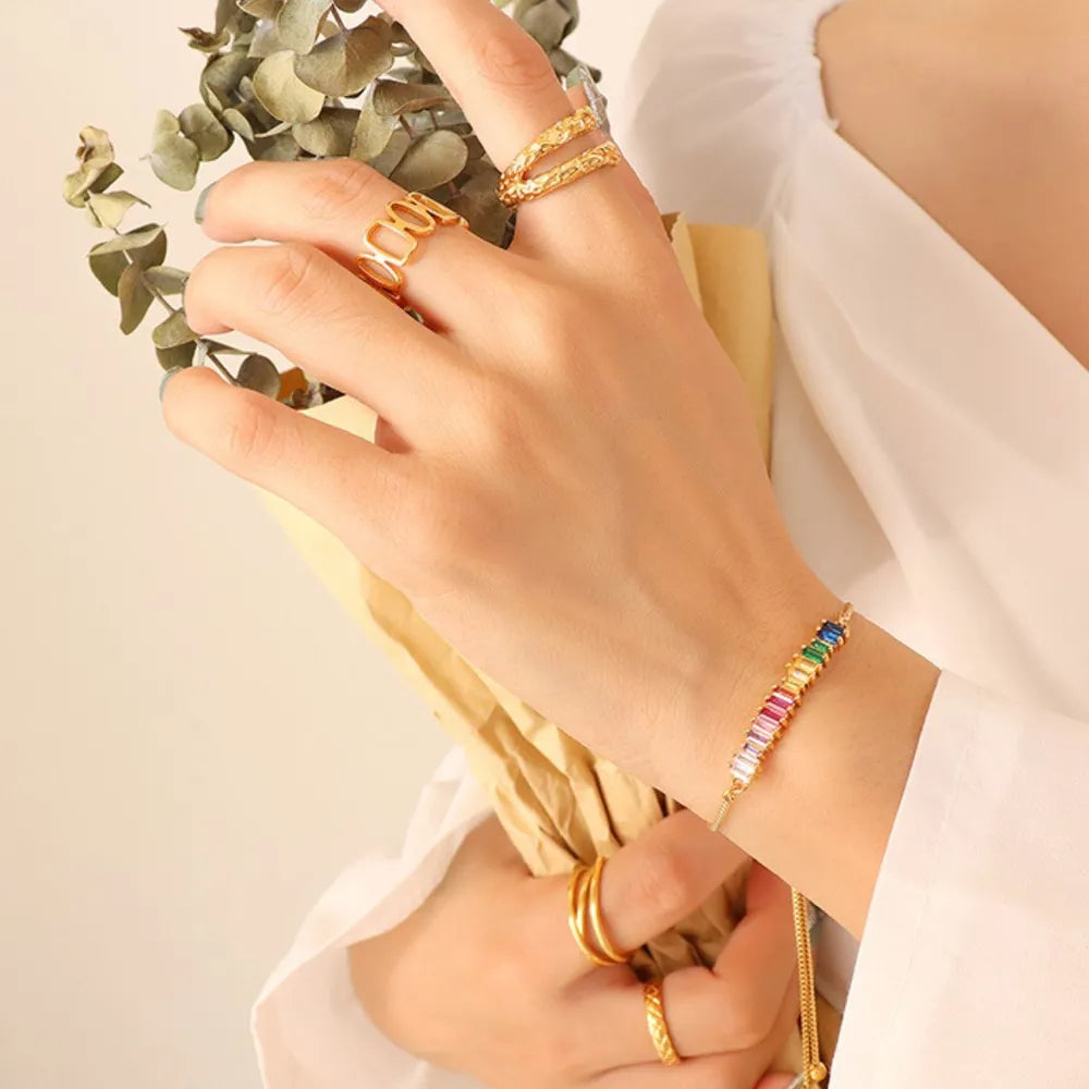 Bracciale Contrasto in Zirconi e Acciaio Titanio