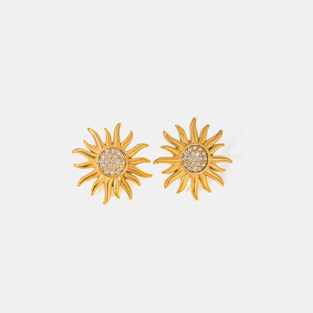 Orecchini Girasole in Acciaio Inossidabile