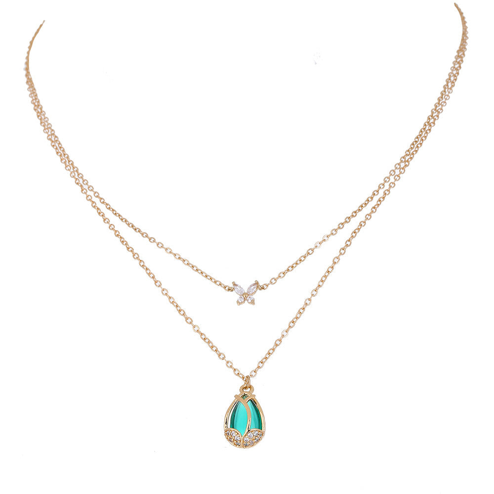Luce d’Argento — Collana a doppio pendente