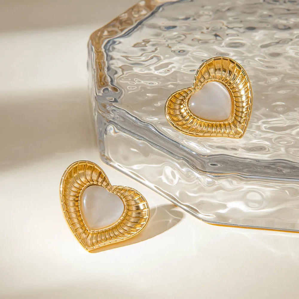 Orecchini Occhio di Gatto Bianco - Eleganza Ipnotica