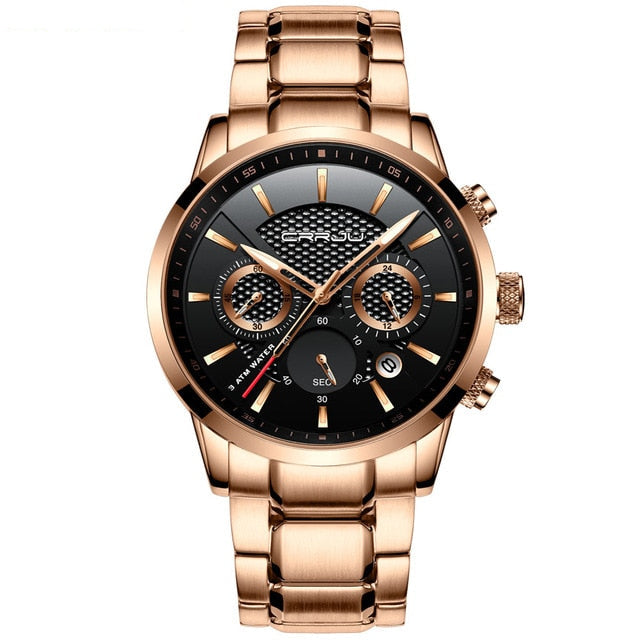 CRRJU Chronograph Men's Watch – Elegance & Precision in Every Detail