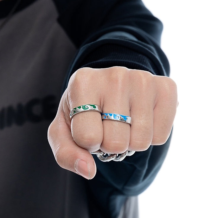 Anello Colorato con Tocco Premium - Stile Giappone e Corea