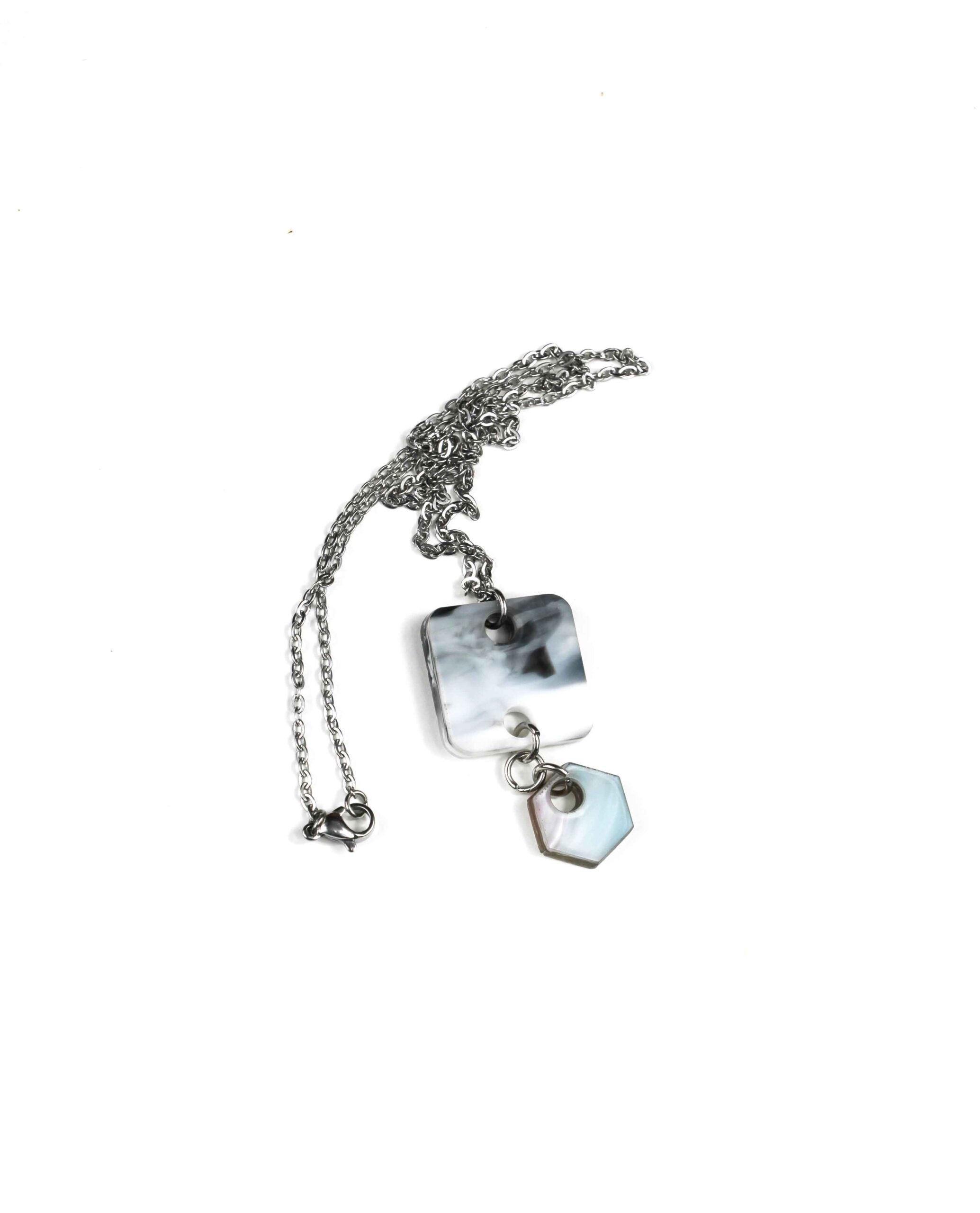Stelle su Argento – Collana Bianco, Nero & Azzurro