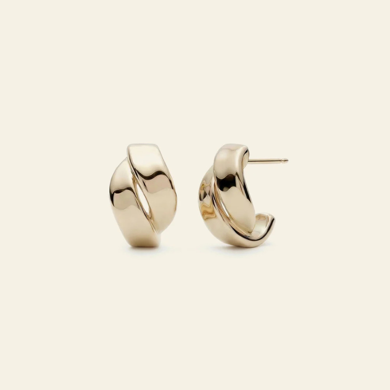 Estellamare Twisted Gold Hoops
