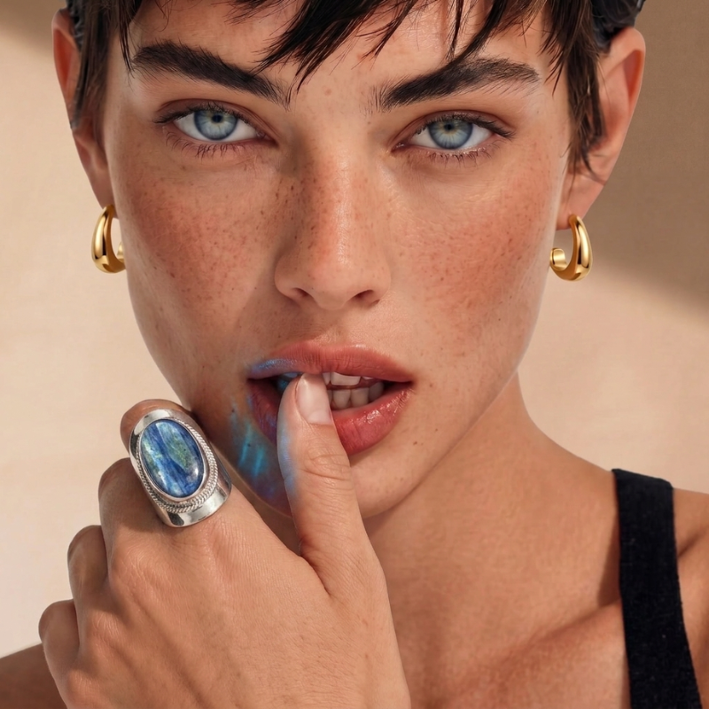 Anello Donna Oversize con Gemma