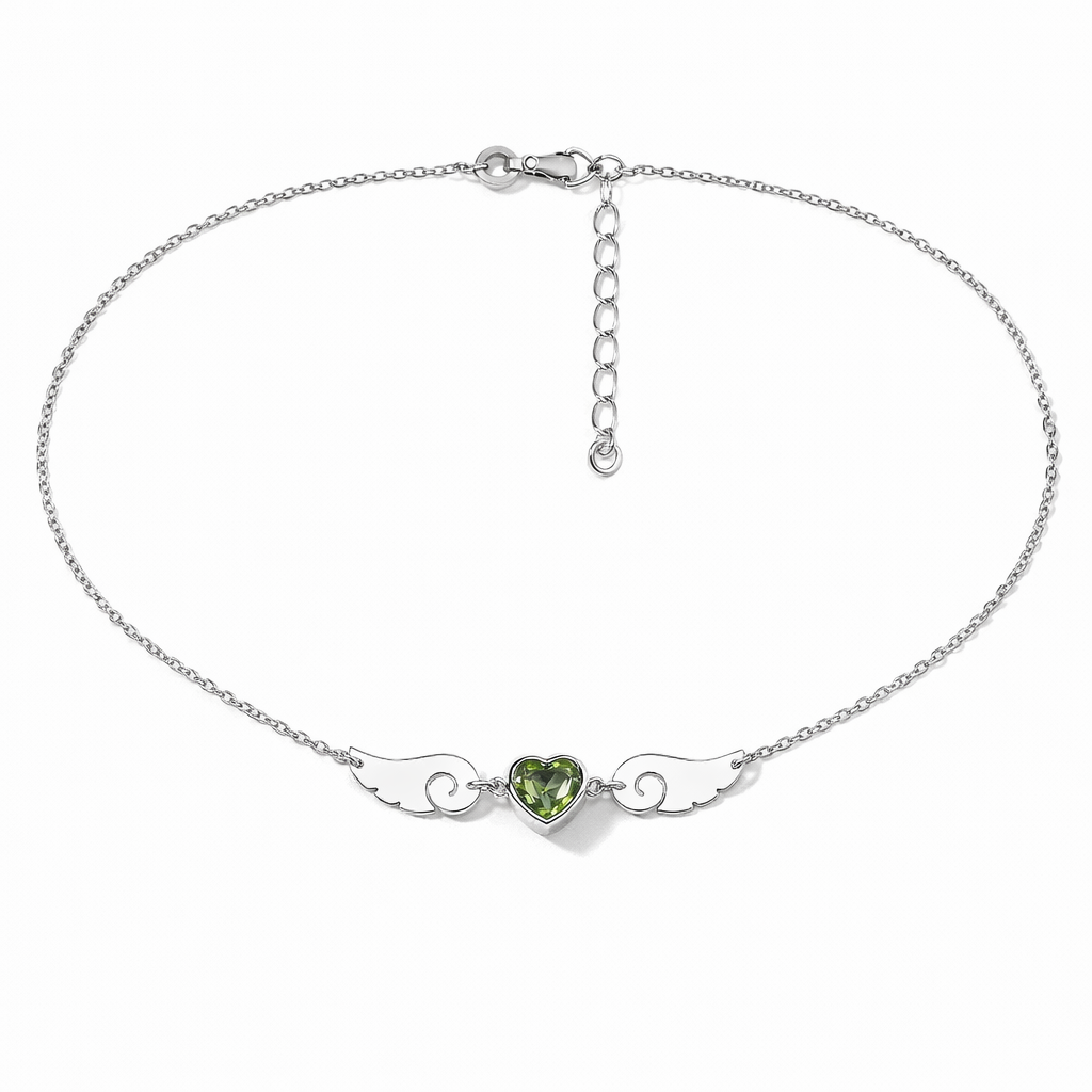 Angel Wings — Collana Ali d'Angelo con Cuore di Zircone
