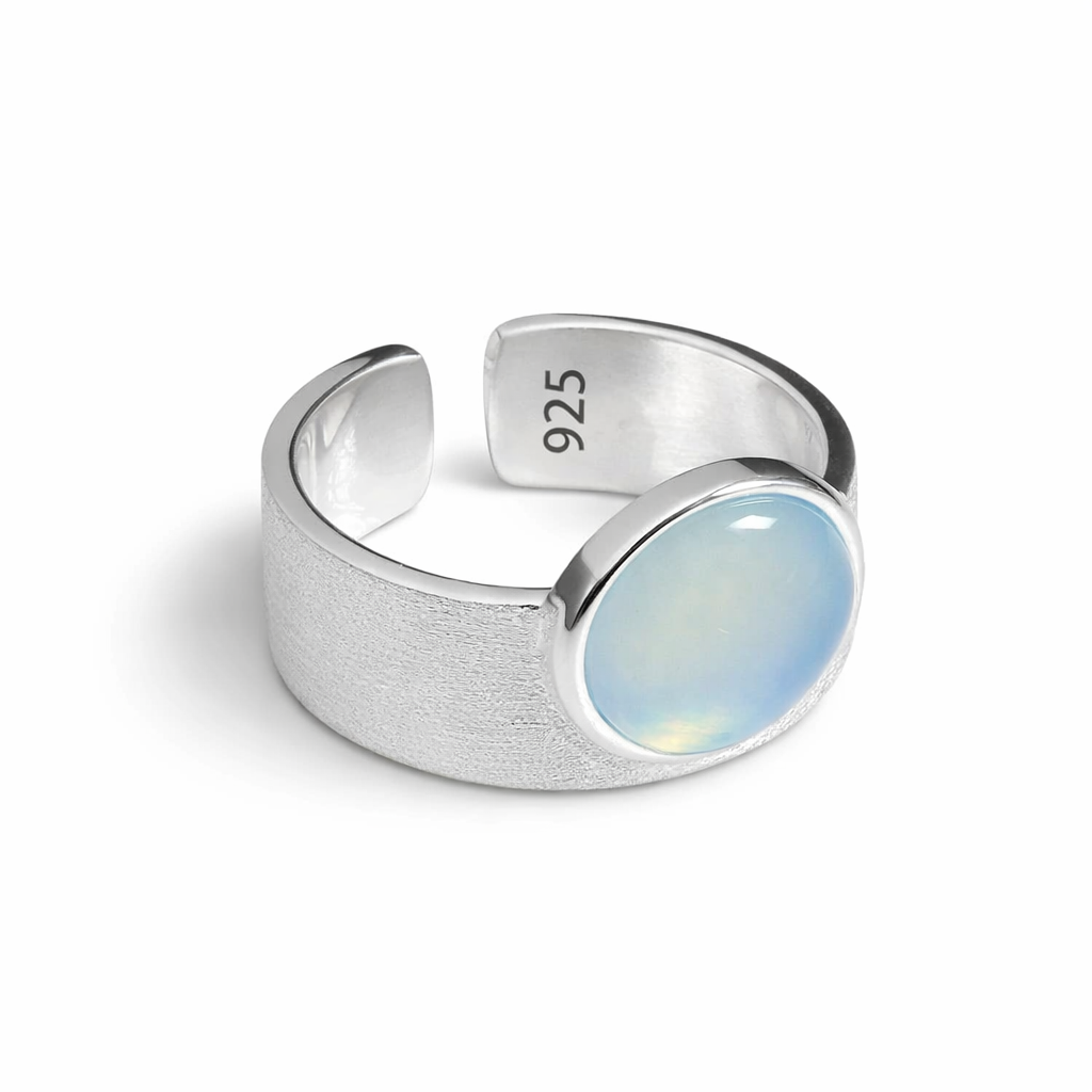 Anello in Argento con Pietra Azzurra Opalite