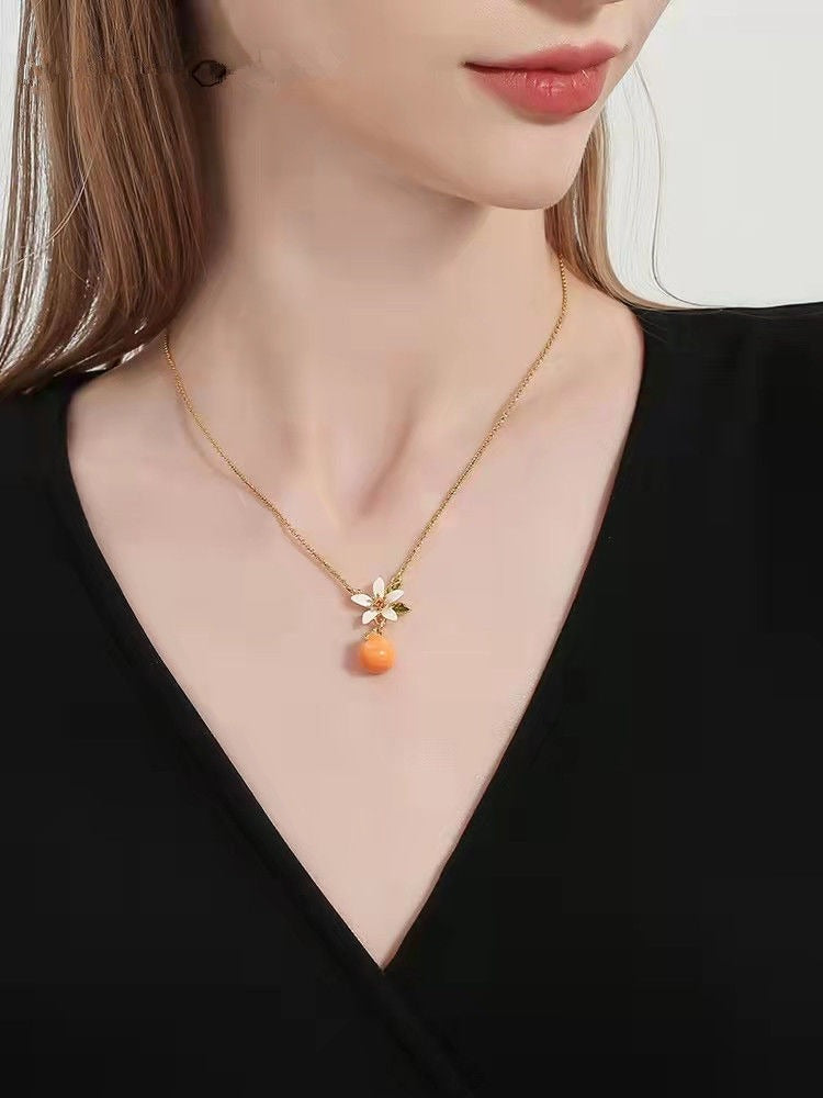 Orecchini Agrumi e Gardenia da Donna in Stile Estivo
