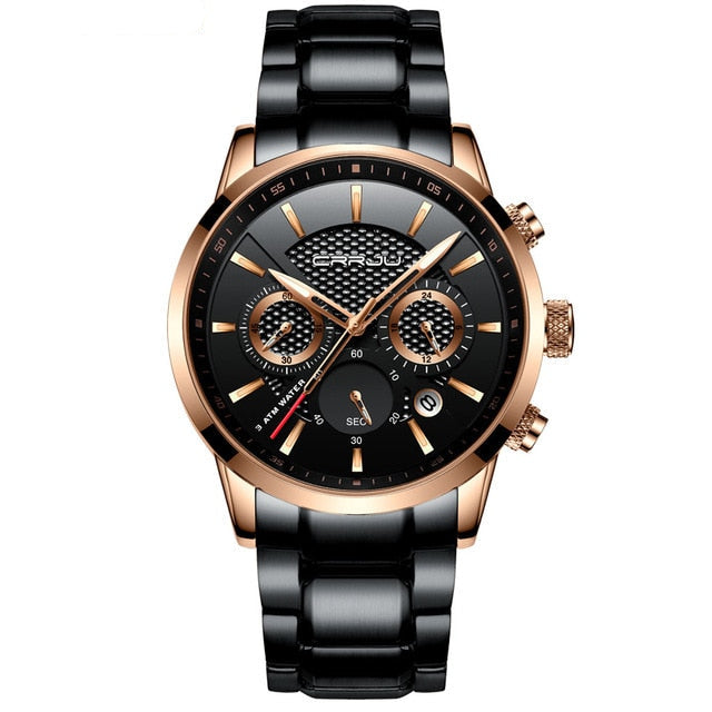 CRRJU Chronograph Men's Watch – Elegance & Precision in Every Detail