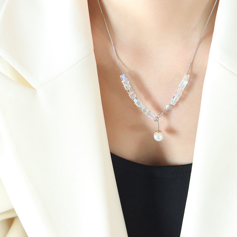 Set Gioielli Tassel Chain in Acciaio Titanico