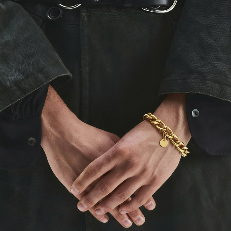 Estella Kurve – Bracciale a maglia gourmette dorata