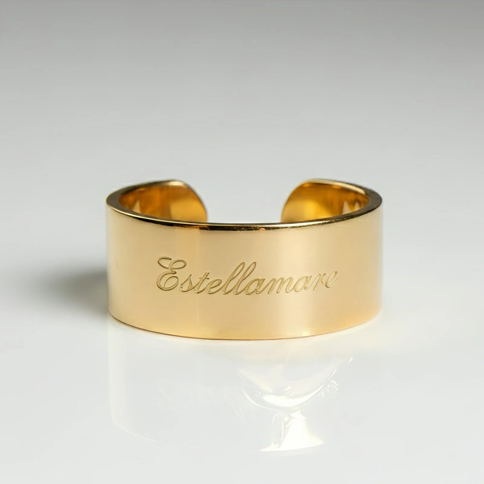 "Segno Aureo" – Anello aperto con incisione Estellamare