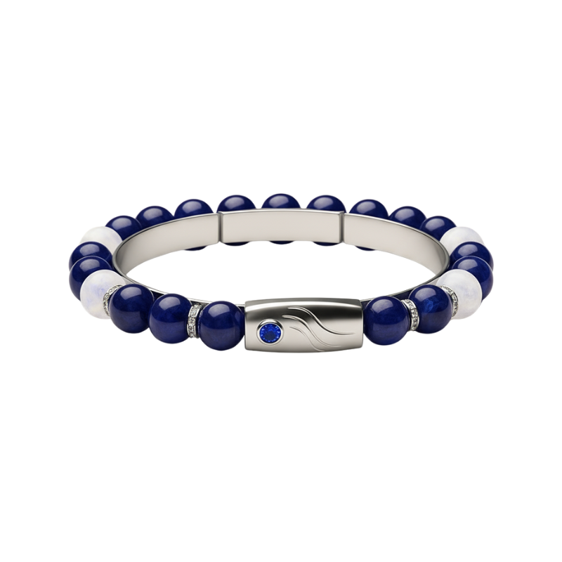 "Profondità Marina" – Bracciale Estellamare con perle blu