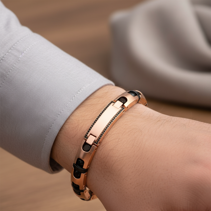 "Scudo Urbano" – Bracciale Estellamare in acciaio IP oro rosa