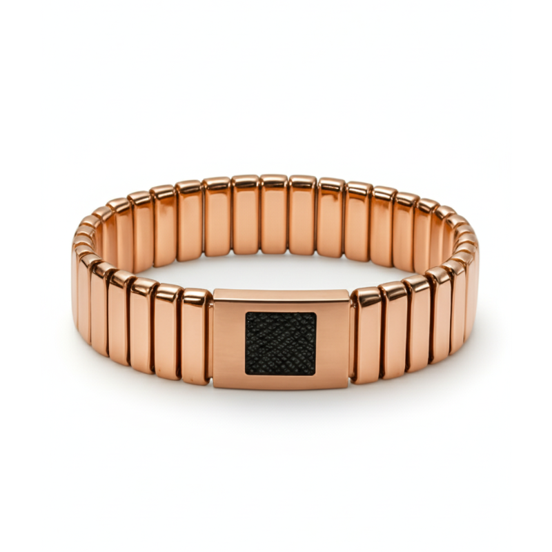 "Specchio d’Ambra" – Bracciale Estellamare in argento 925 placcato oro rosa