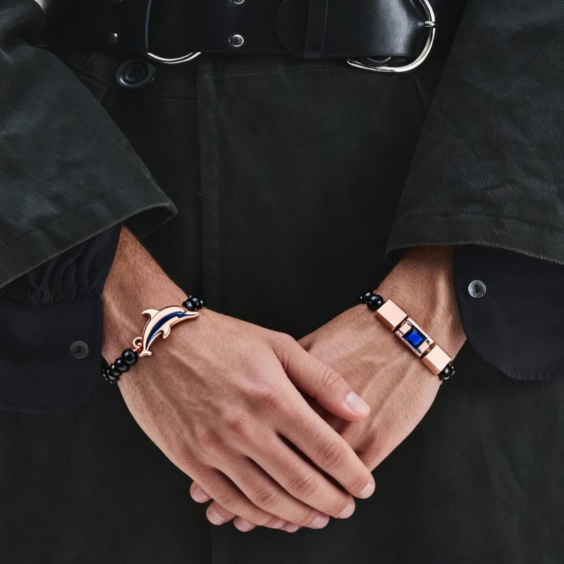 "Zaffiro Notturno" – Bracciale Estellamare in argento 925