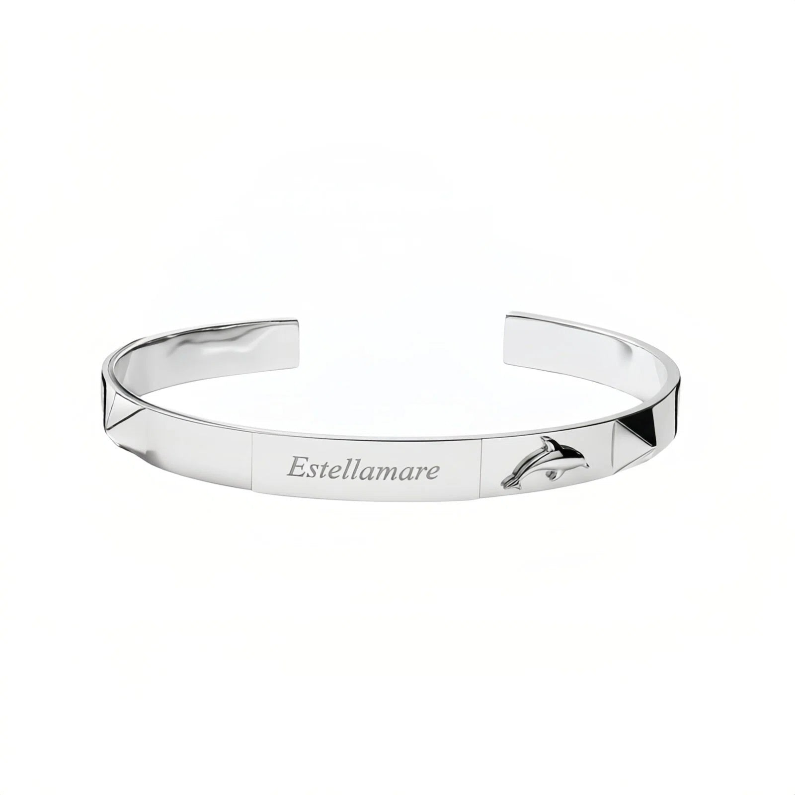 "Onda Incisa" – Bracciale aperto con firma Estellamare e simbolo marino