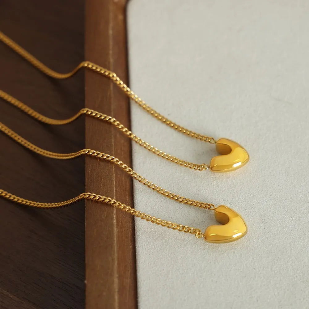 Collana con Ciondolo a Cuore Placcato Oro