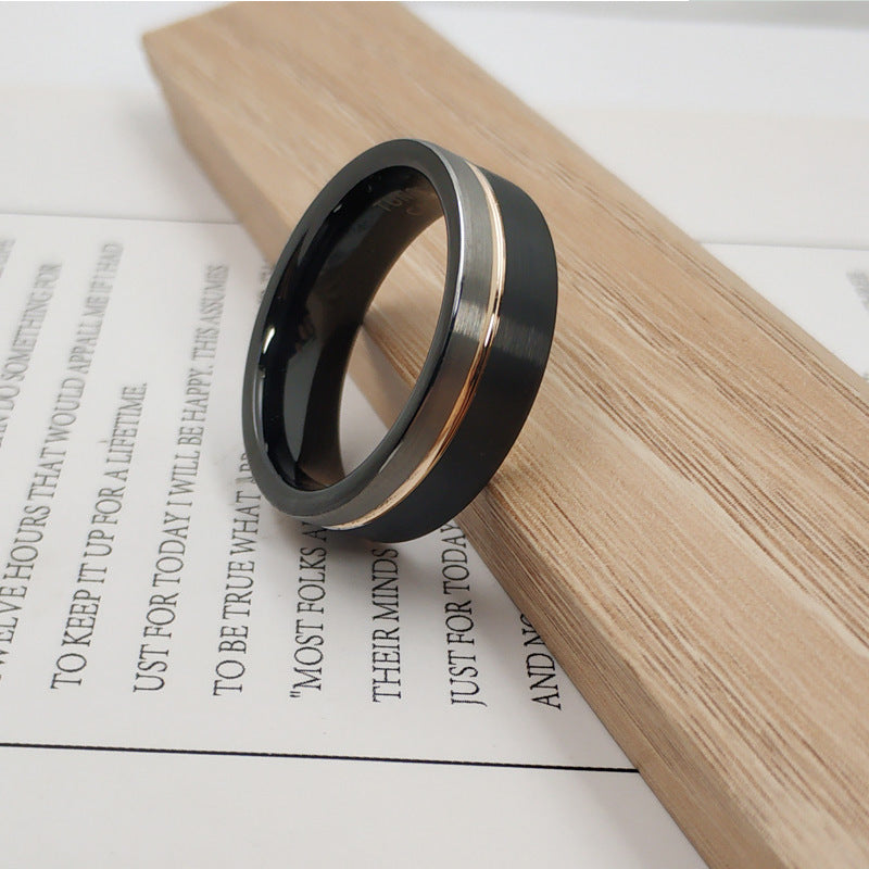 Anello in Tungsteno Nobiliare – Eleganza Minimalista Unisex