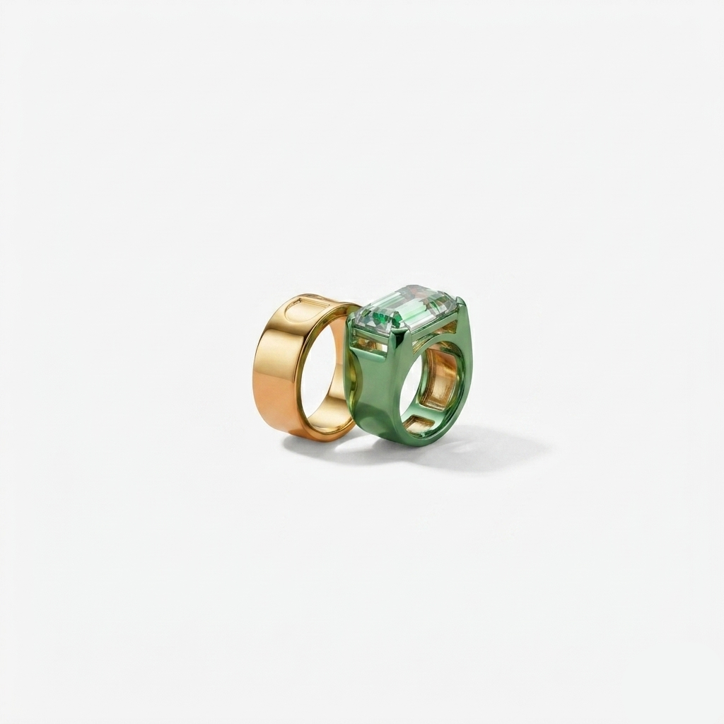 Anello Golden Green – Eleganza luminosa, carattere e femminilità in un solo gioiello