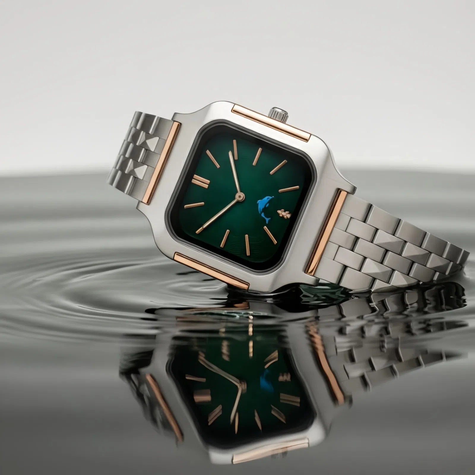 Lunare verde — Oro rosa I 38 MM
