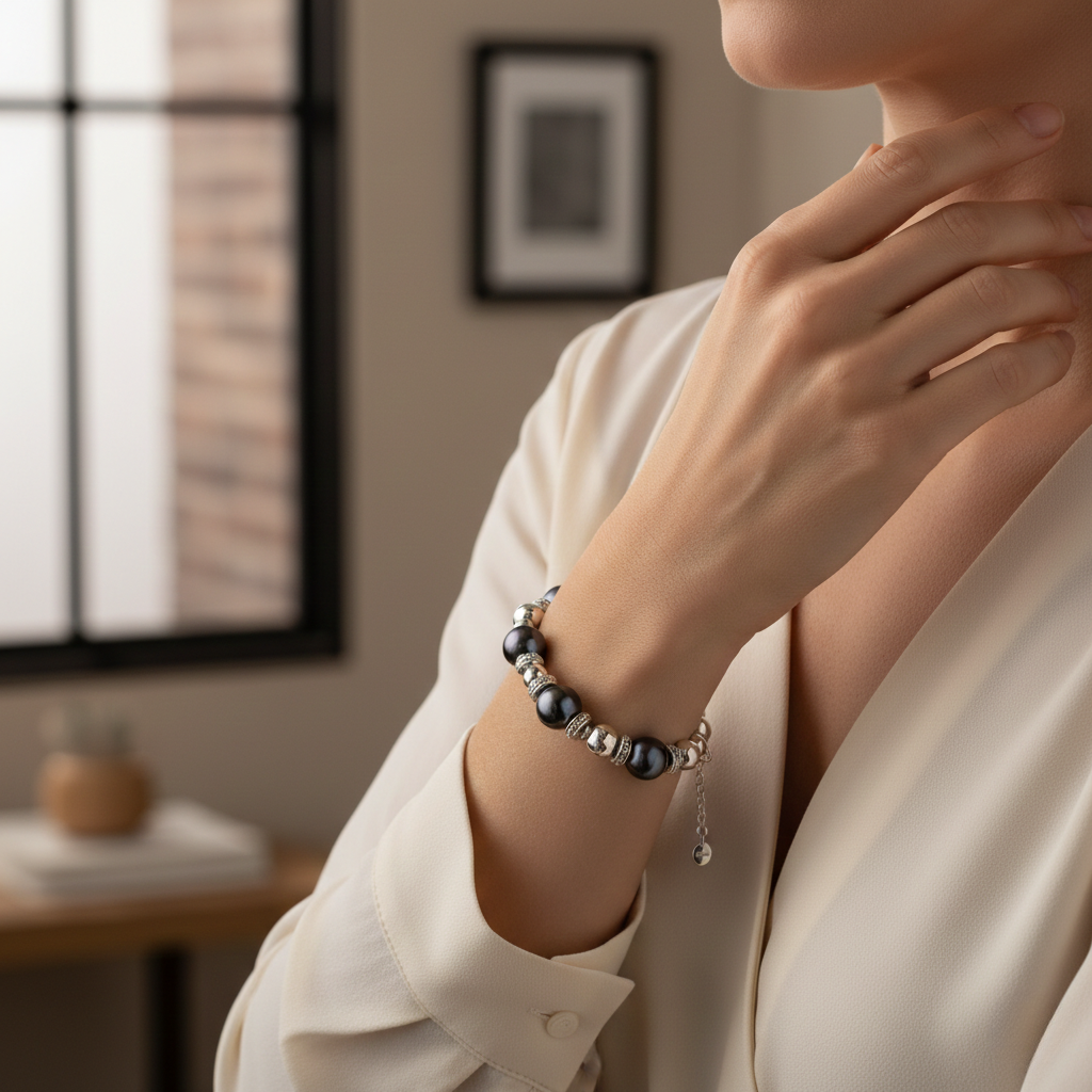 BRACCIALE ESTELLAMARE PERLE NERE