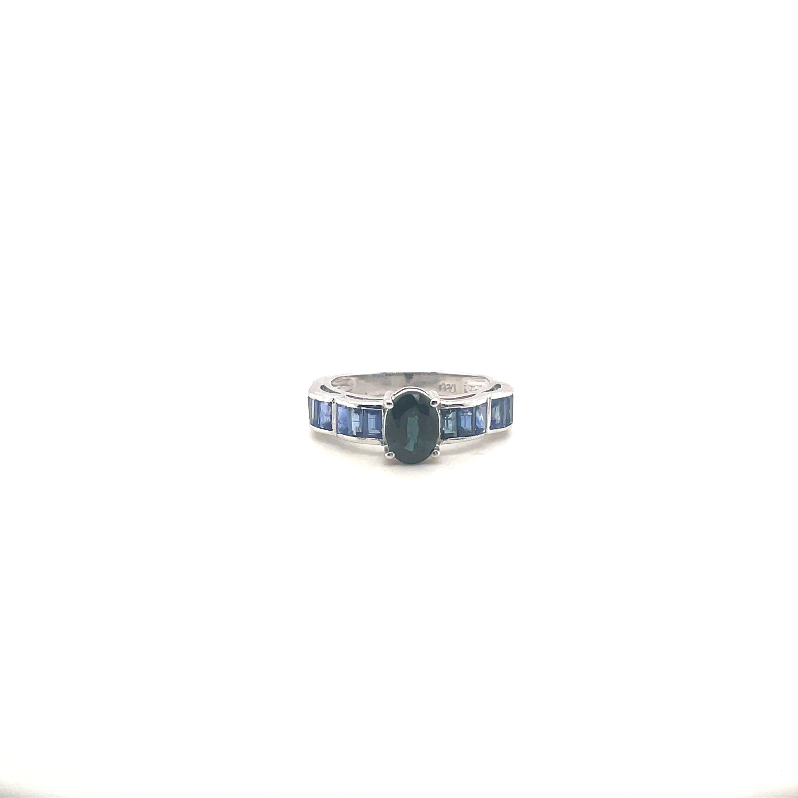 ANELLO ZAFFIRO IN ARGENTO STERLING .925 - KSR 12224