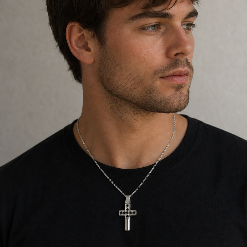 Collana con Ciondolo Classic Diamond Cross