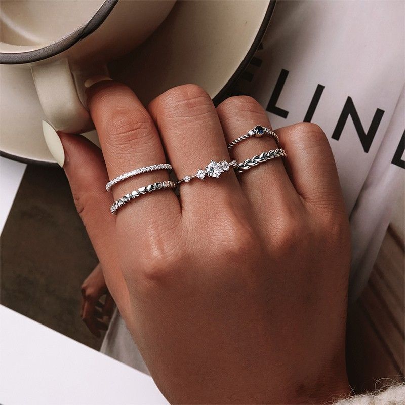 Anelli Cuore Argento Zirconia