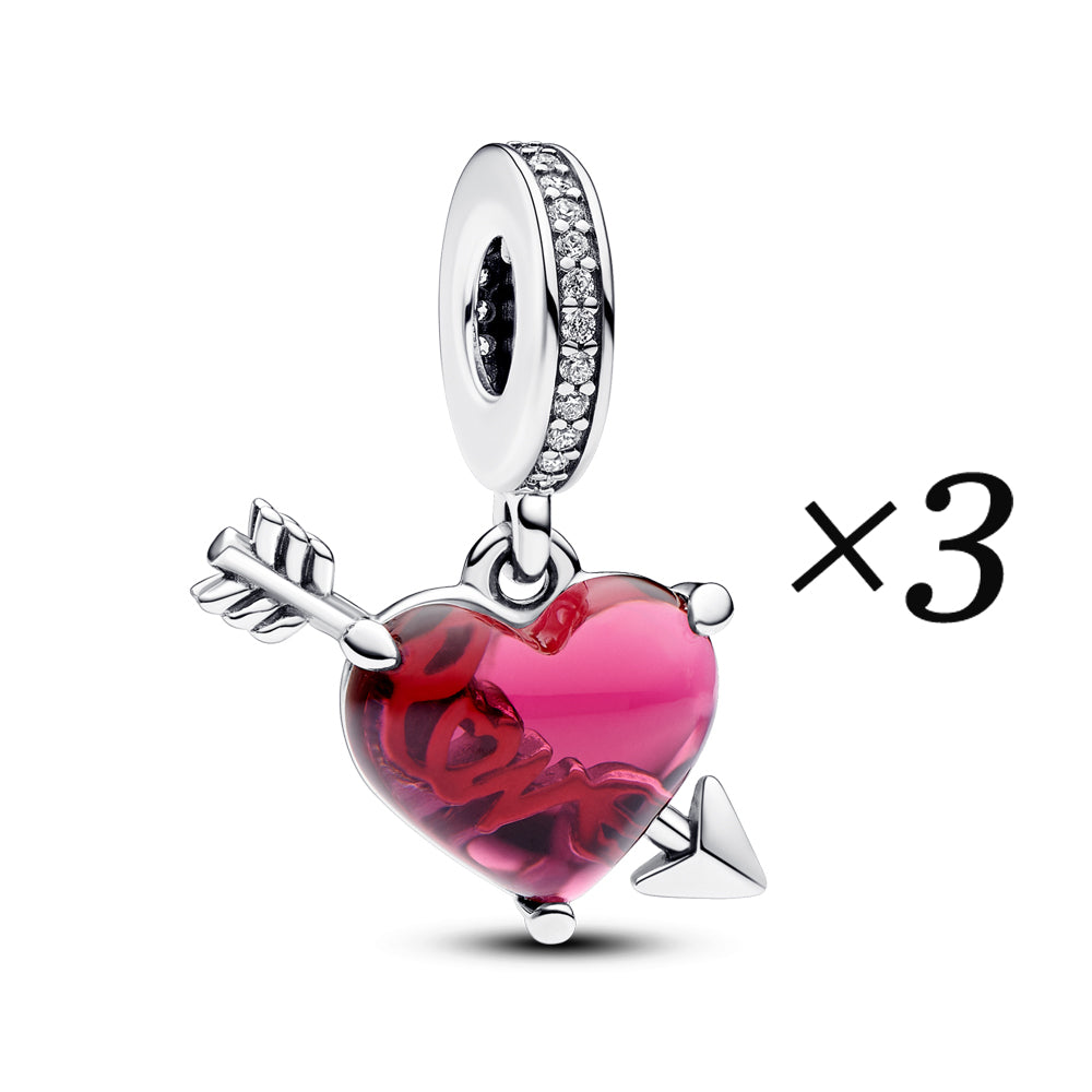 Ciondolo Cuore di Vetro Murano