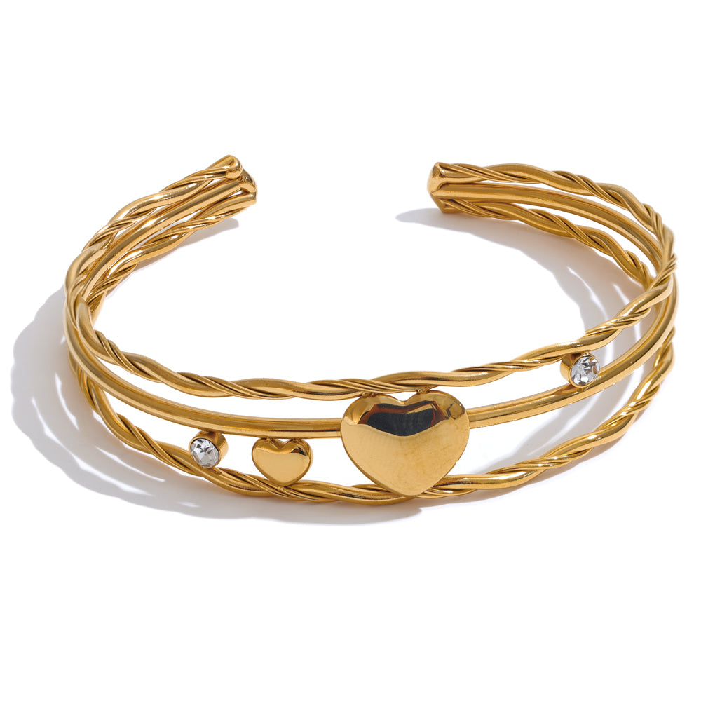 Bracciale Cuore D'Oro Elegante