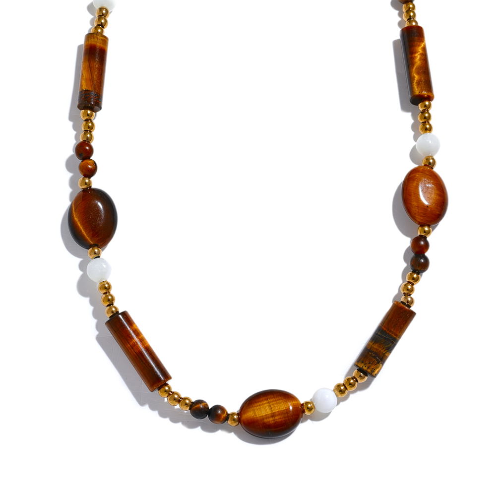 Collana Boho Chic Pietre Naturali