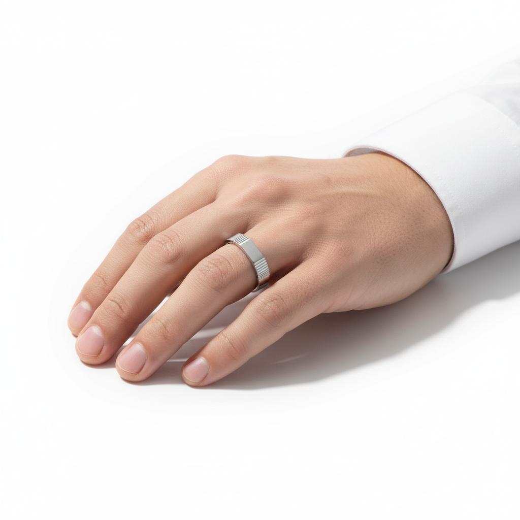 "Linea Tattile" – Anello Estellamare in argento 925 con finitura satinata