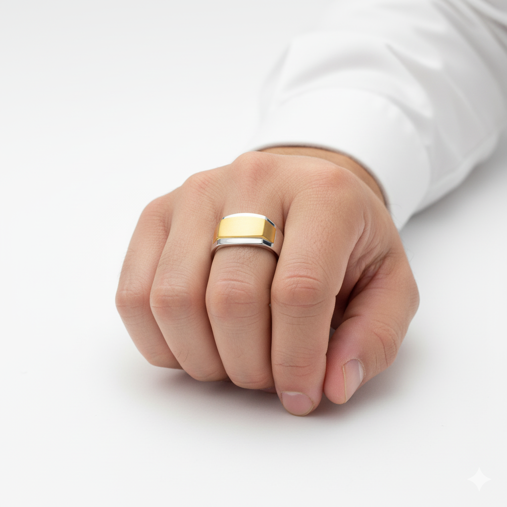 "Fenditura Aurea" – Anello Estellamare in argento 925 placcato oro