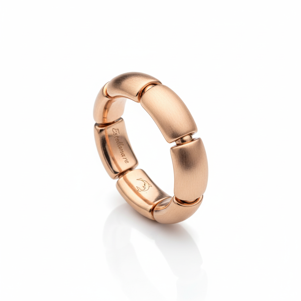 "Flexa Rosa" – Anello Estellamare in argento 925 placcato oro rosa