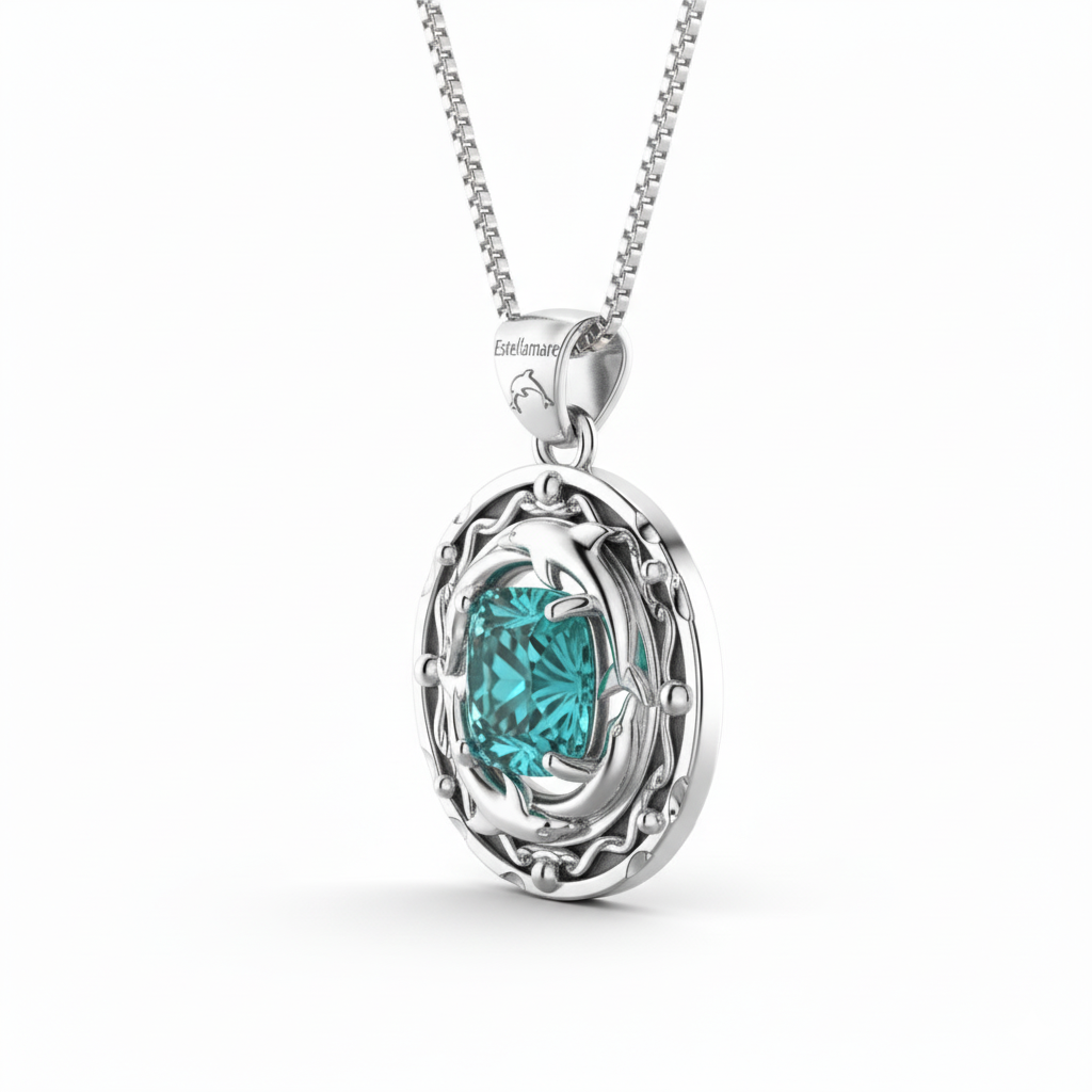 “Quadrante Marino” – Collana Maschile in Argento 925