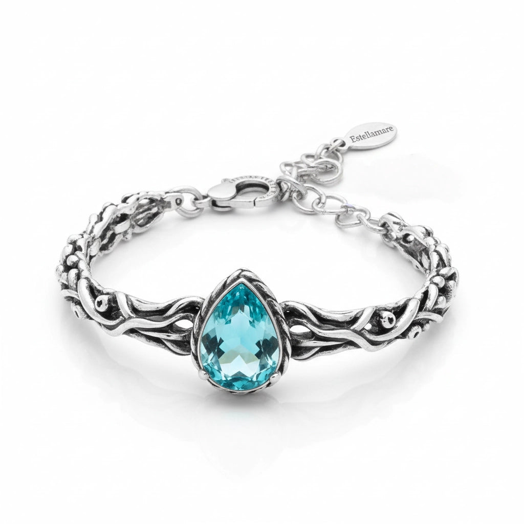 "Gemma Thalassa" – Bracciale Estellamare con zircone acquamarina