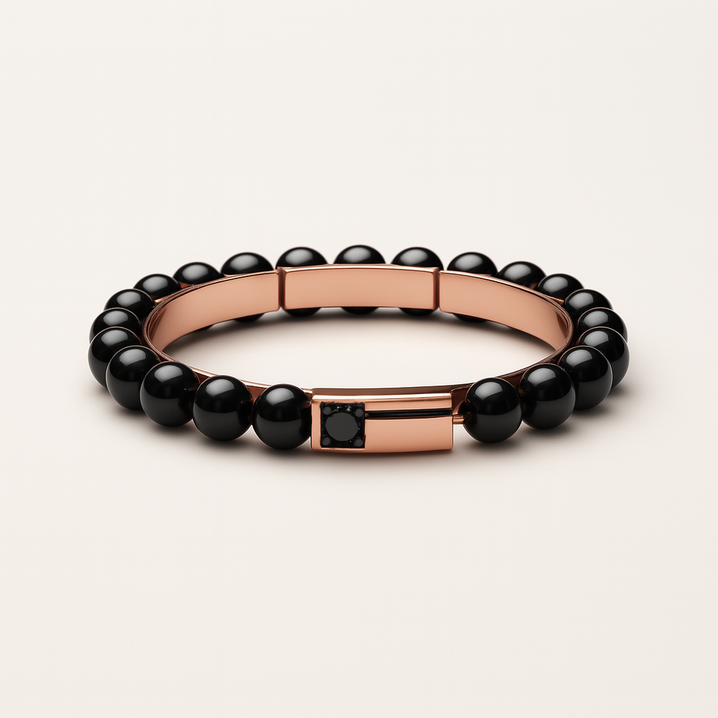 Crepuscolo Onice" – Bracciale Estellamare con perle in onice