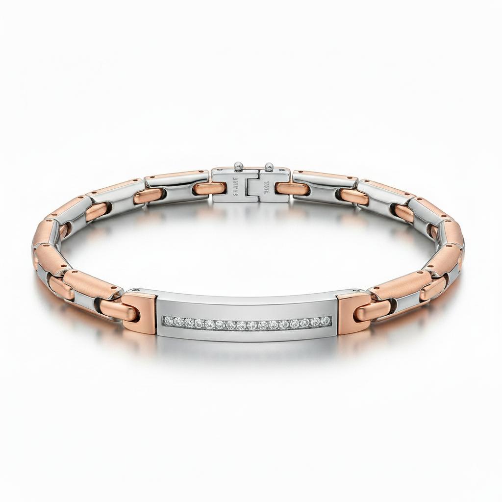 "Luce Bifronte" – Bracciale Estellamare in argento 925 e oro rosa