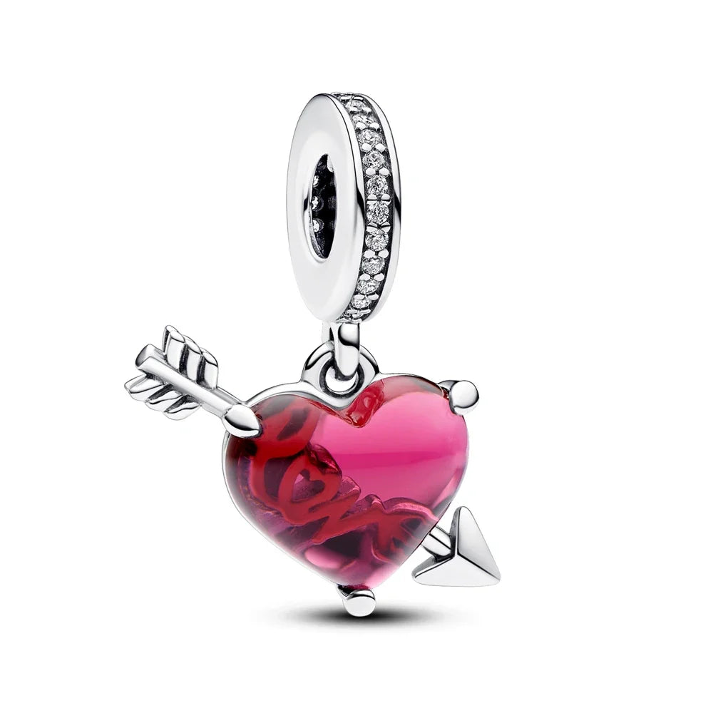 Ciondolo Cuore di Vetro Murano