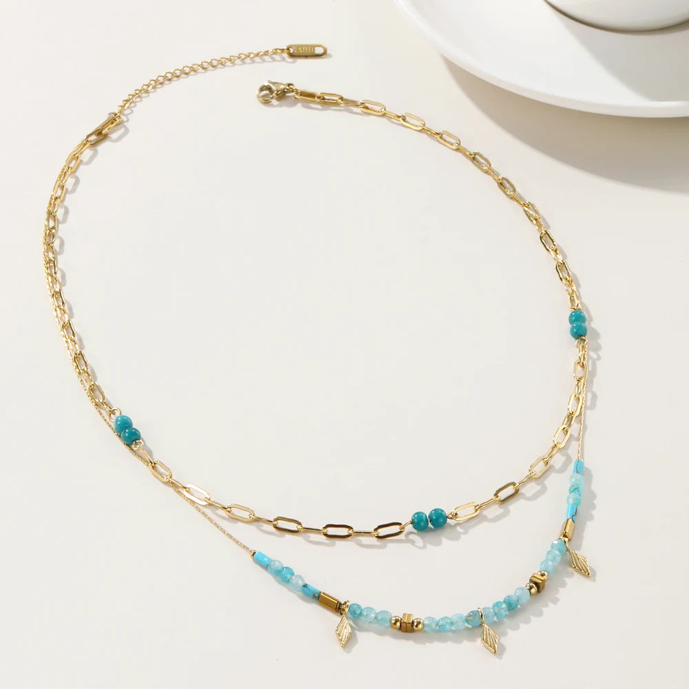 Collana Azzurra Boho Chic
