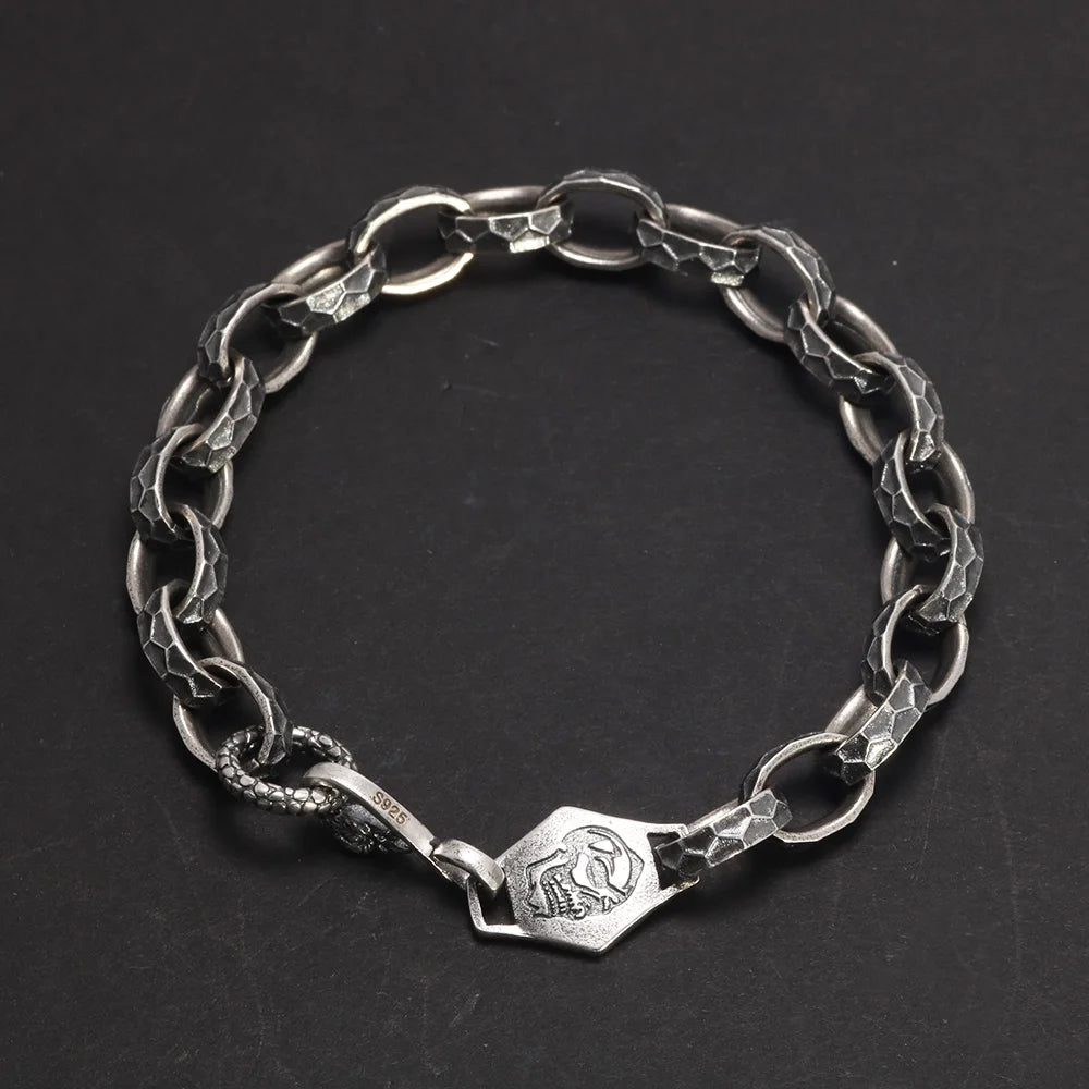 Bracciale Teschio Argento Vintage